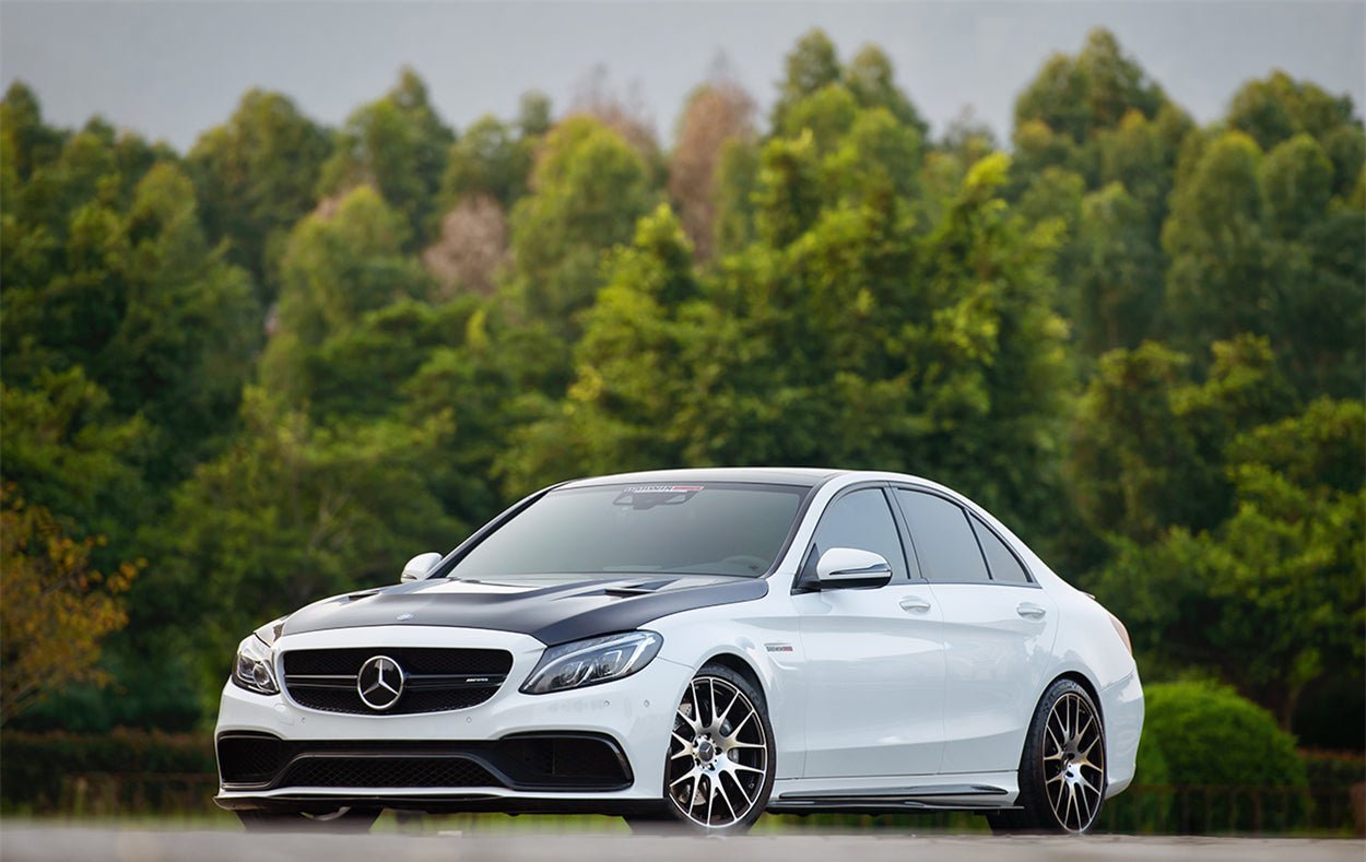 2015 - 2021 Mercedes Benz W205 C63/S AMG Sedan Carbon Fiber Side Skirts Extension