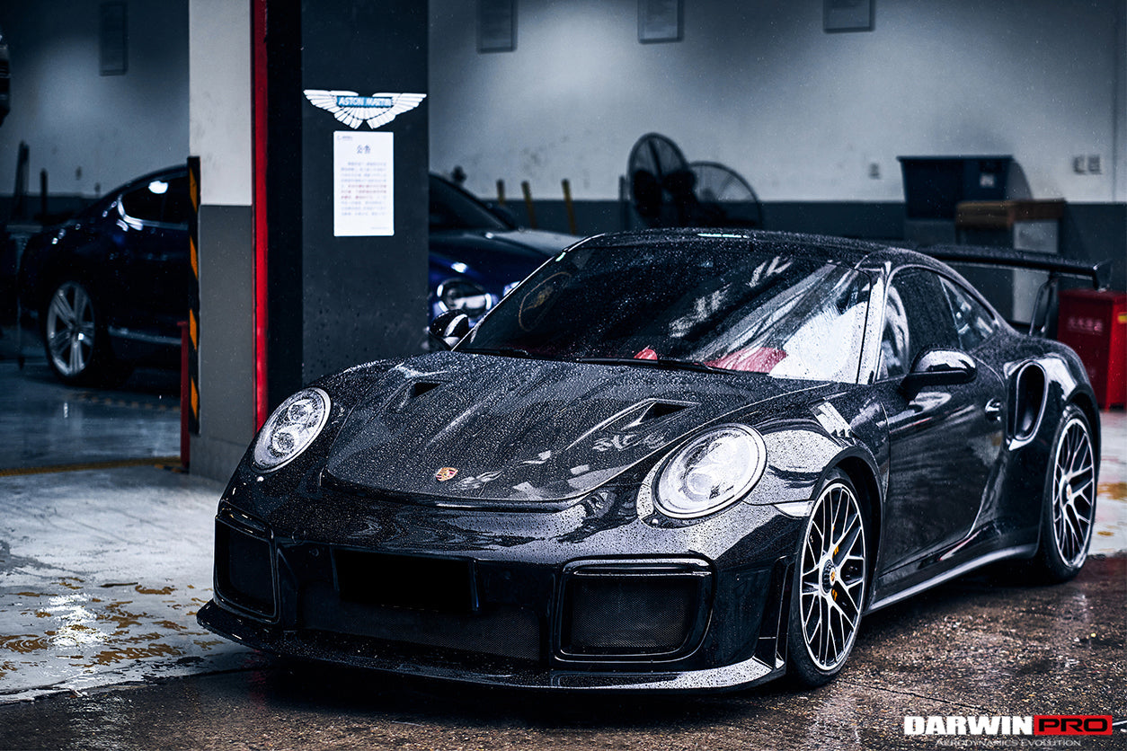 2013 - 2019 Porsche 911 991 Turbo S GT2RS Style Partial Carbon Fiber Front Bumper and Fender