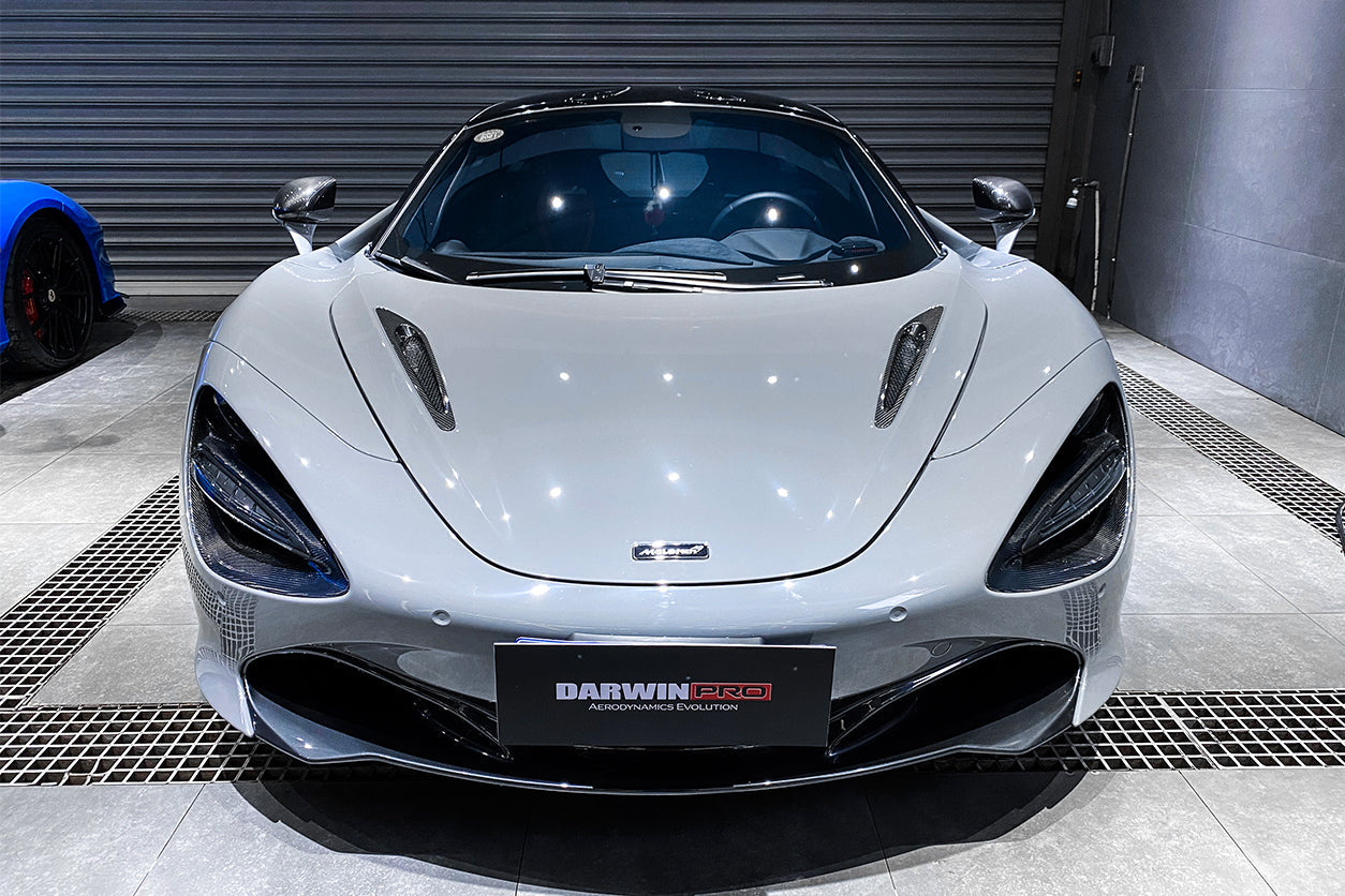 2017 - 2020 McLaren 720s Dry Carbon Fiber Headlight Inserts Trim Replacement