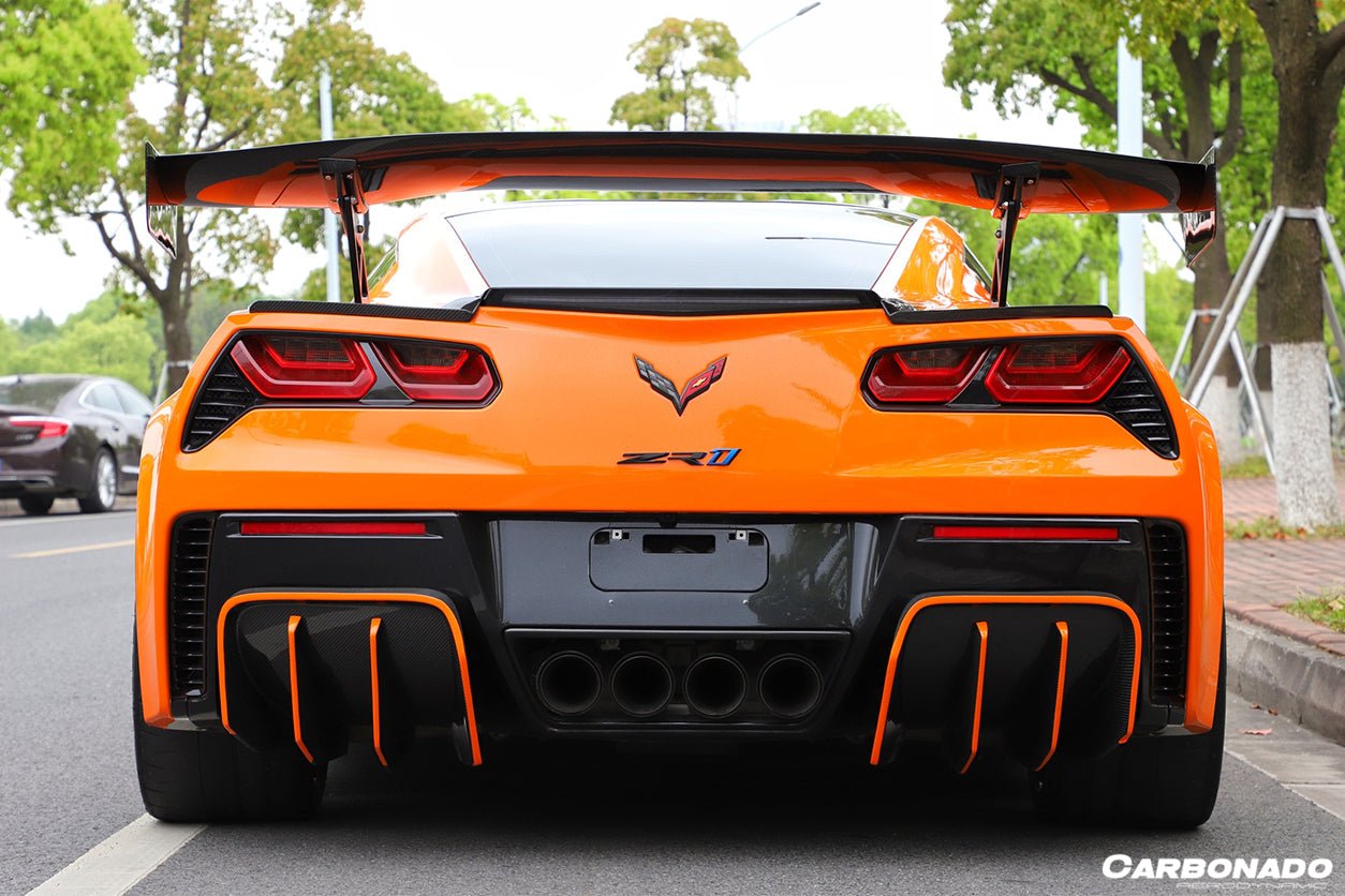 2013 - 2019 Corvette C7 Z51 Z06 Grandsport AR Style Carbon Fiber Trunk Spoiler