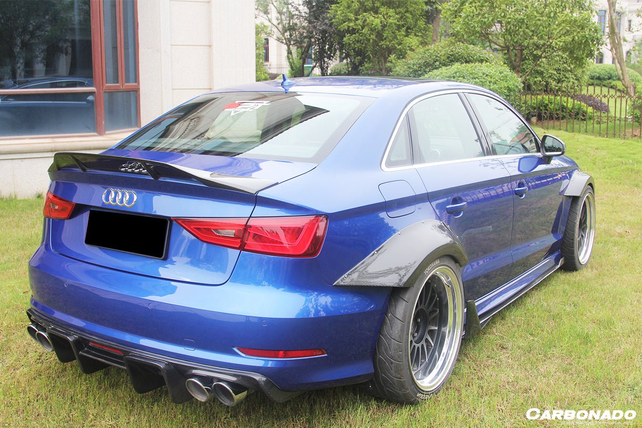 2013 - 2020 Audi S3/ A3 /RS3 Sedan RT Style Carbon Fiber Trunk Spoiler