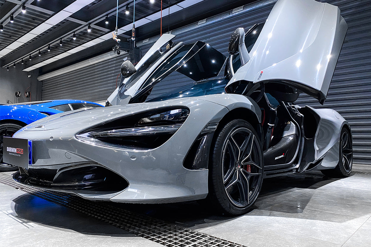 2017 - 2020 McLaren 720s Dry Carbon Fiber Headlight Inserts Trim Replacement