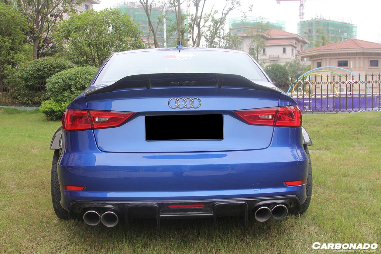 2013 - 2020 Audi S3/ A3 /RS3 Sedan RT Style Carbon Fiber Trunk Spoiler