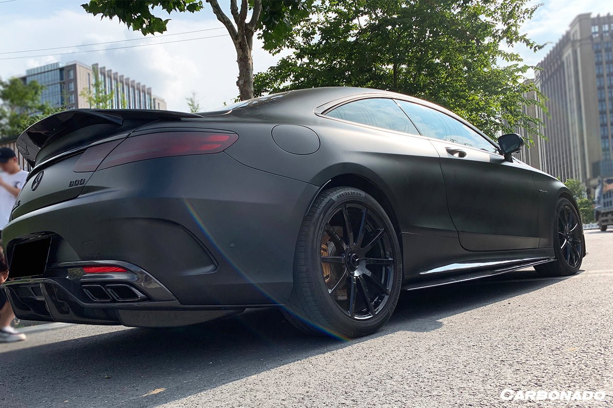 2014 - 2021 Mercedes Benz S Class C217 Coupe RT Style Carbon Fiber Trunk Spoiler