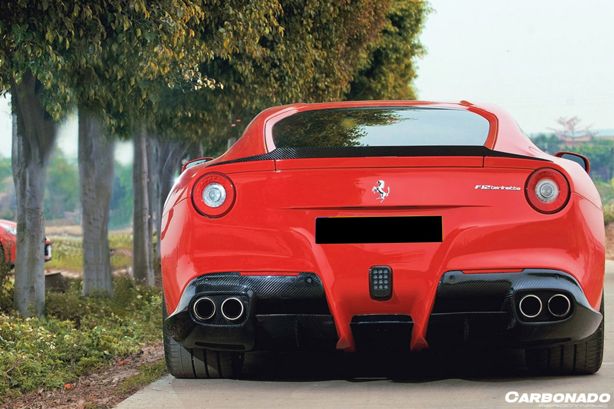 2012 - 2017 Ferrari F12 Berlinetta RS Style Carbon Fiber Trunk Spoiler