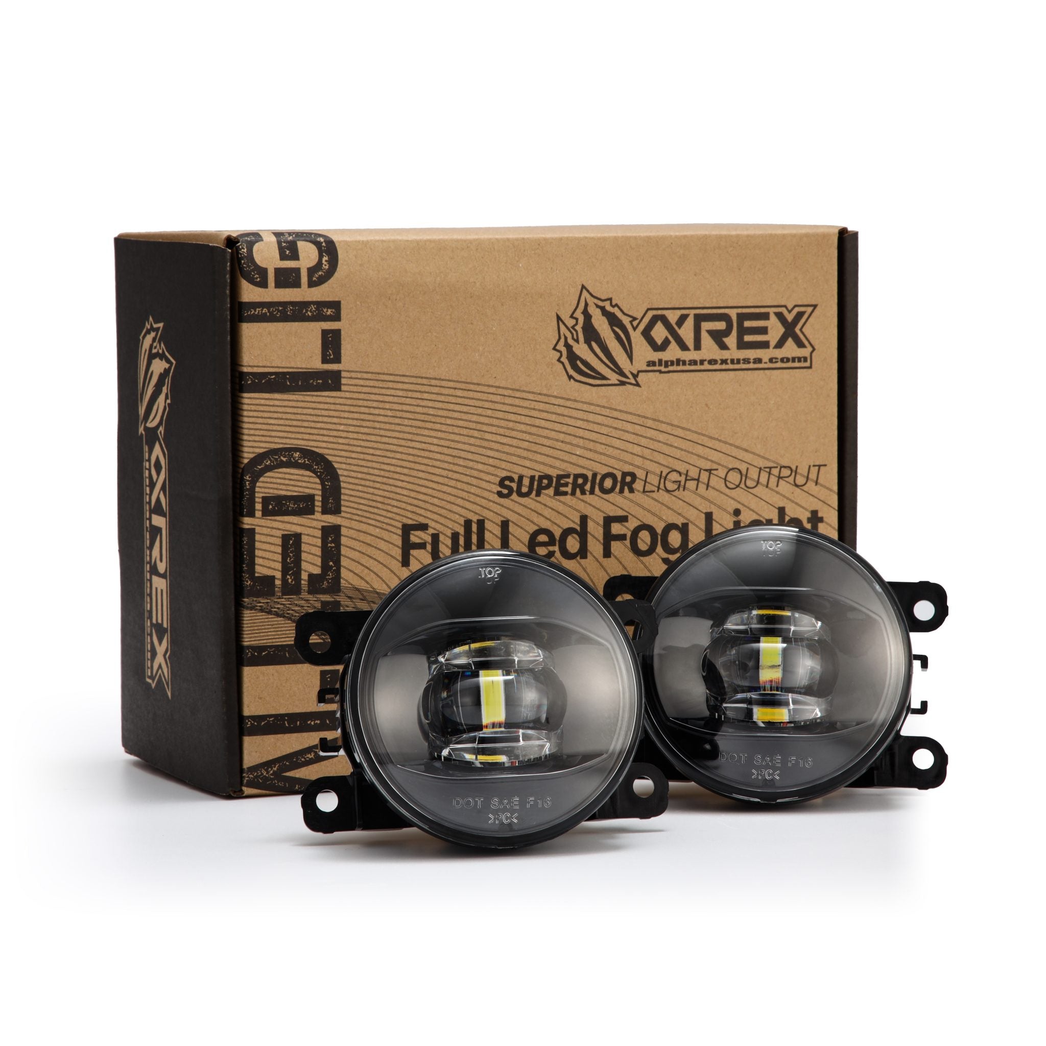Universal Acura/Ford/Honda/Jaguar/Lincoln/Mitsubishi/Nissan/Subaru DoubleTap Dual Color LED Projector Fog Lights | AlphaRex