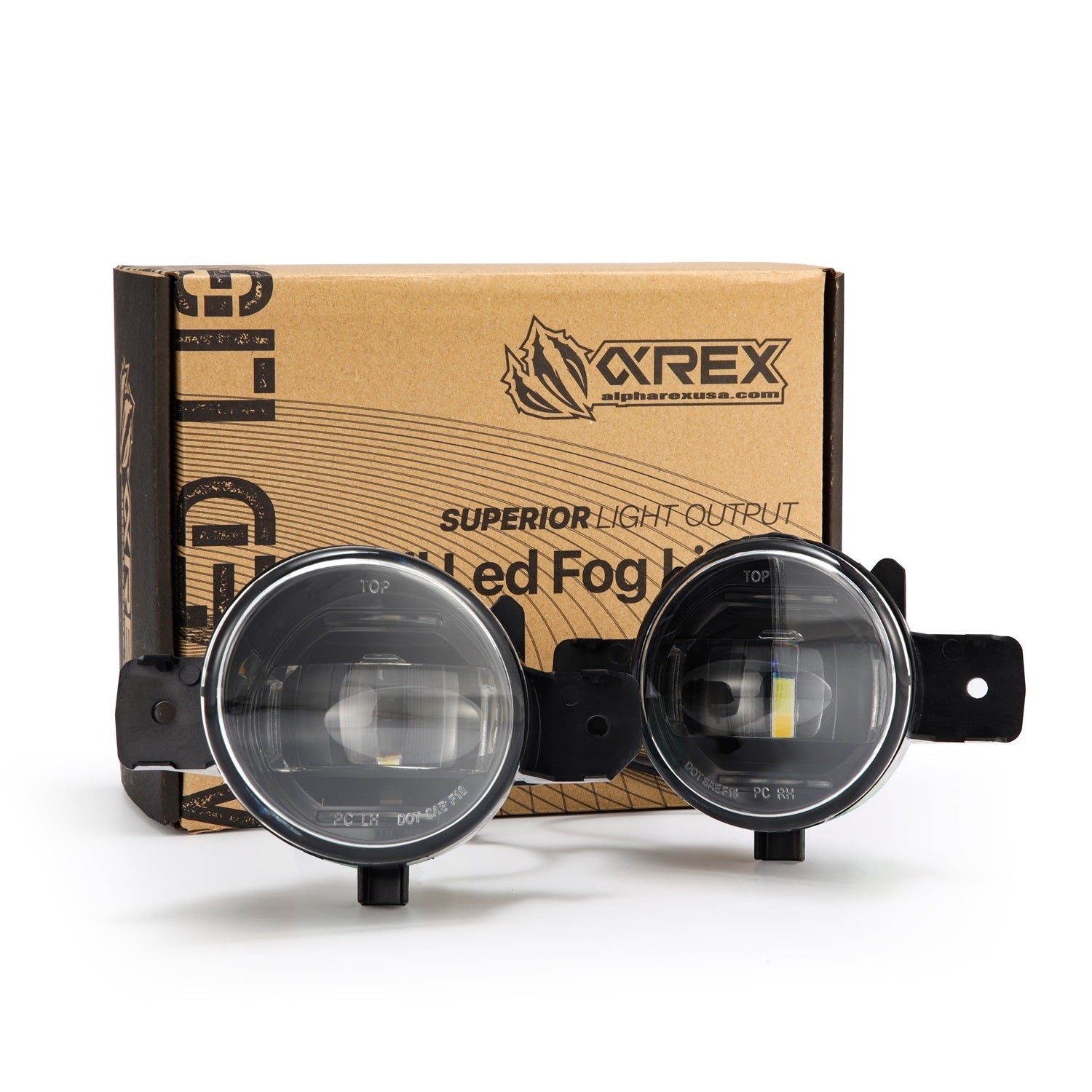 AlphaRex Universal Chrysler/Dodge/Hummer/Jeep DoubleTap Dual Color LED Projector Fog Lights