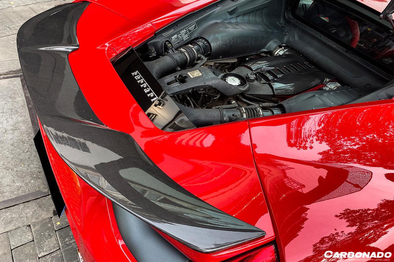 2015 - 2020 Ferrari 488 GTB VRS Style Carbon Fiber Trunk Spoiler