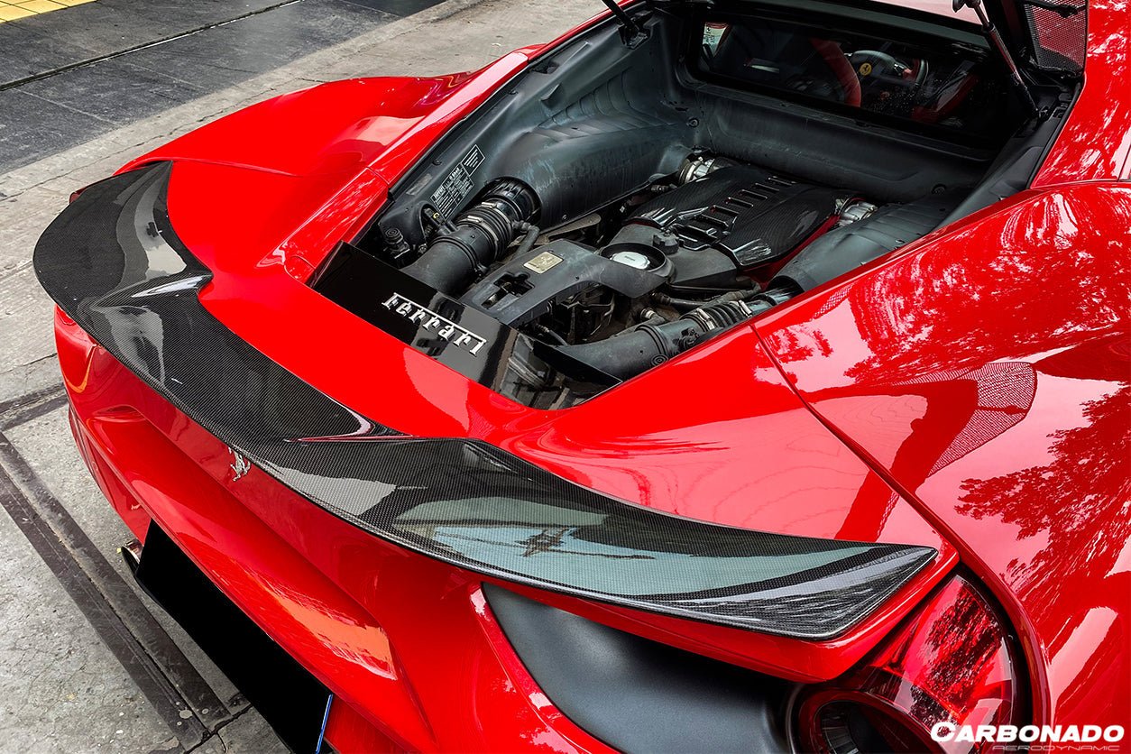 2015 - 2020 Ferrari 488 GTB VRS Style Carbon Fiber Trunk Spoiler