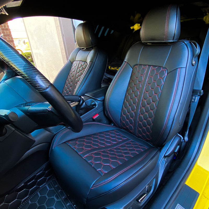 2015-23 Ford Mustang S550 Coupe Genuine Leather Seat Covers