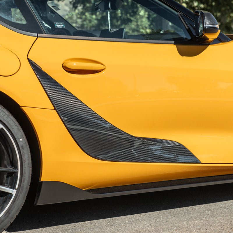 Toyota Supra A90 Carbon Fiber Side Fender Scoop Accent Door Garnish 2020-Up