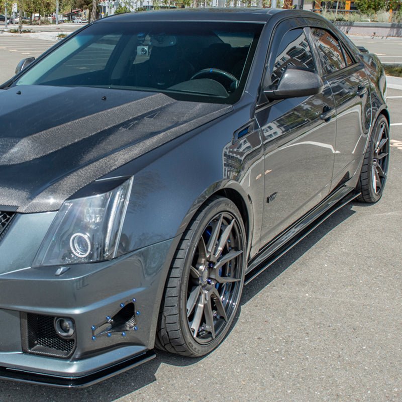 Cadillac CTS-V Sedan Wagon EOS Style Black Side Skirts 2009-2015
