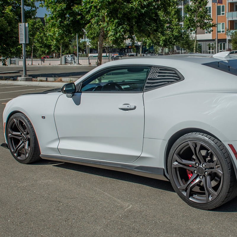 Chevrolet Camaro 6th Gen 1LE Facelift Side Skirts Gloss Black Unpainted 2019-2024