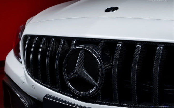2015 - 2021 Mercedes Benz W205 C63 C63S AMG Coupe IMP Performance Partial Carbon Fiber Front Bumper With Grille & Canards