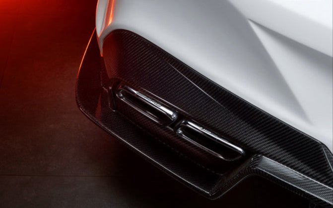 2015 - 2018 Mercedes Benz C-Class Coupe IMP Performance Partial Carbon Fiber Rear Bumper