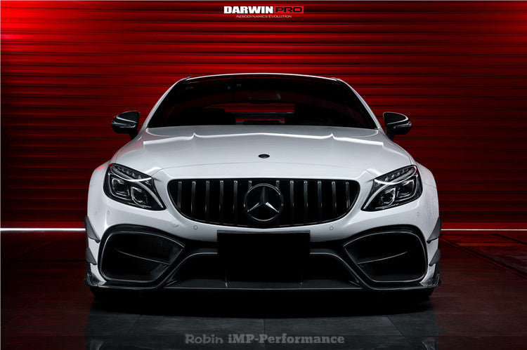 2015 - 2018 Mercedes Benz W205 C63 & C63S AMG Coupe IMP Carbon Fiber Grille LOGO Cover
