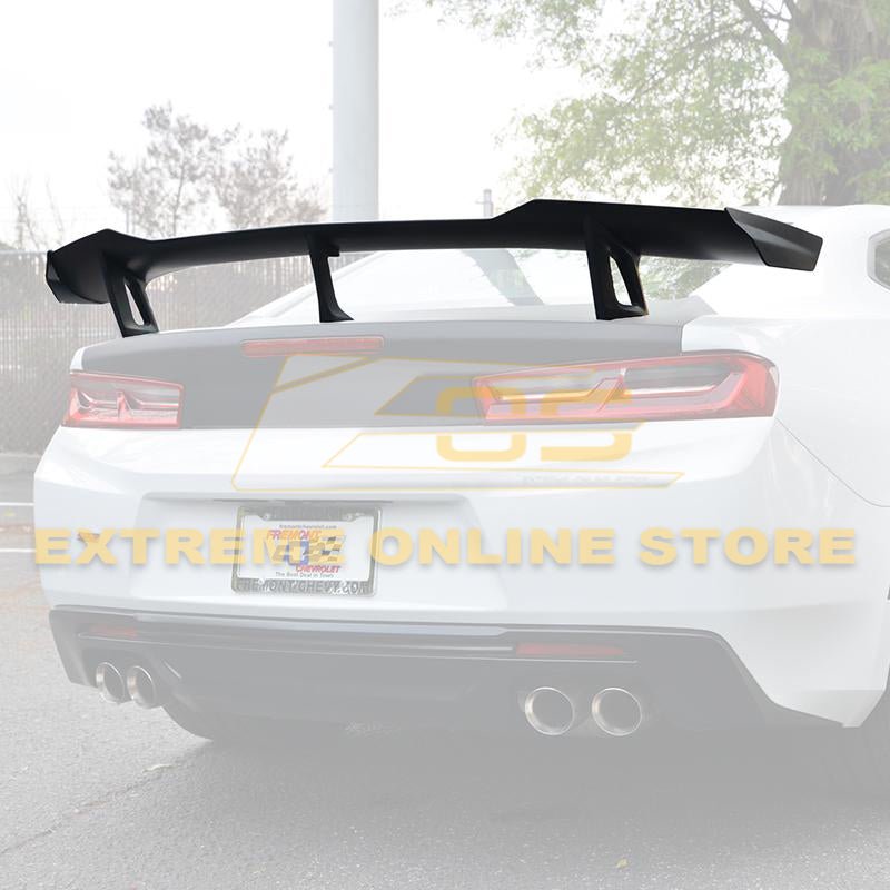 Chevrolet Camaro 6th Gen ZL1 1LE Style Gloss Black Carbon Fiber High Wing Rear Trunk Spoiler 2016-2024
