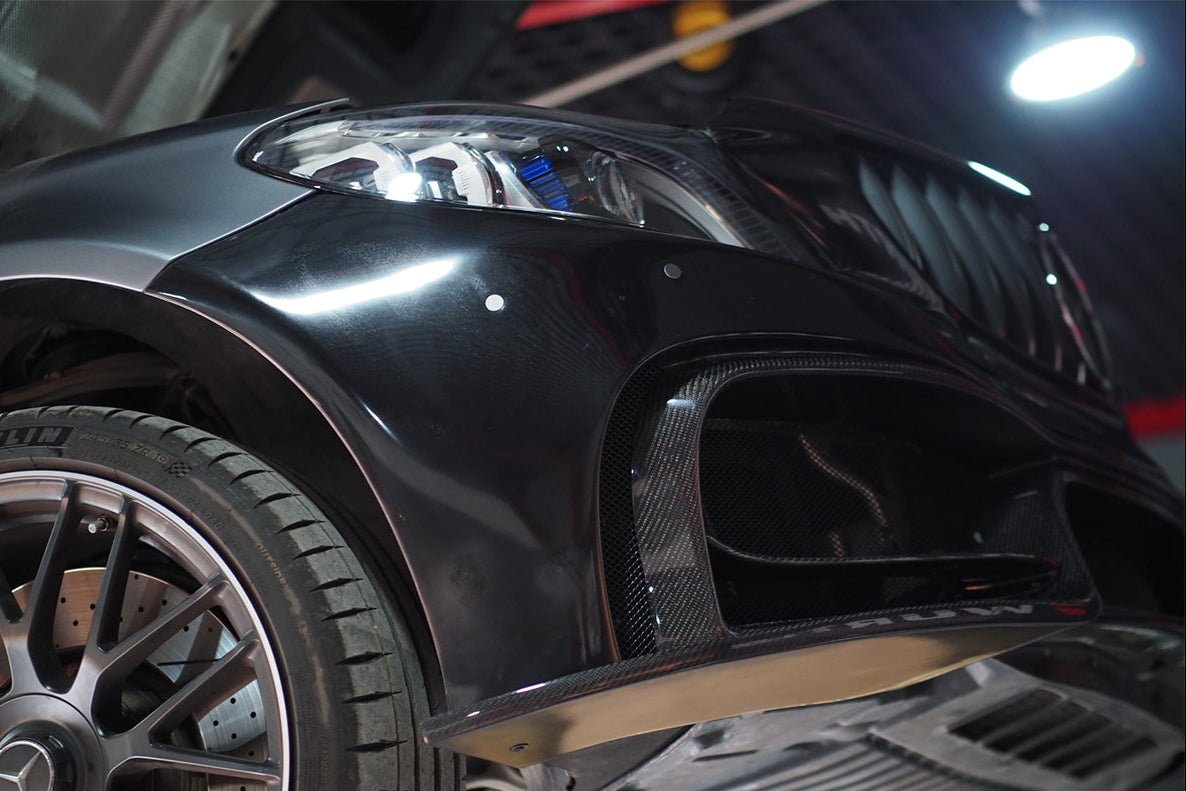 2015 - 2021 Mercedes Benz W205 C63/S AMG Sedan IMP Performance Partial Carbon Fiber front bumper