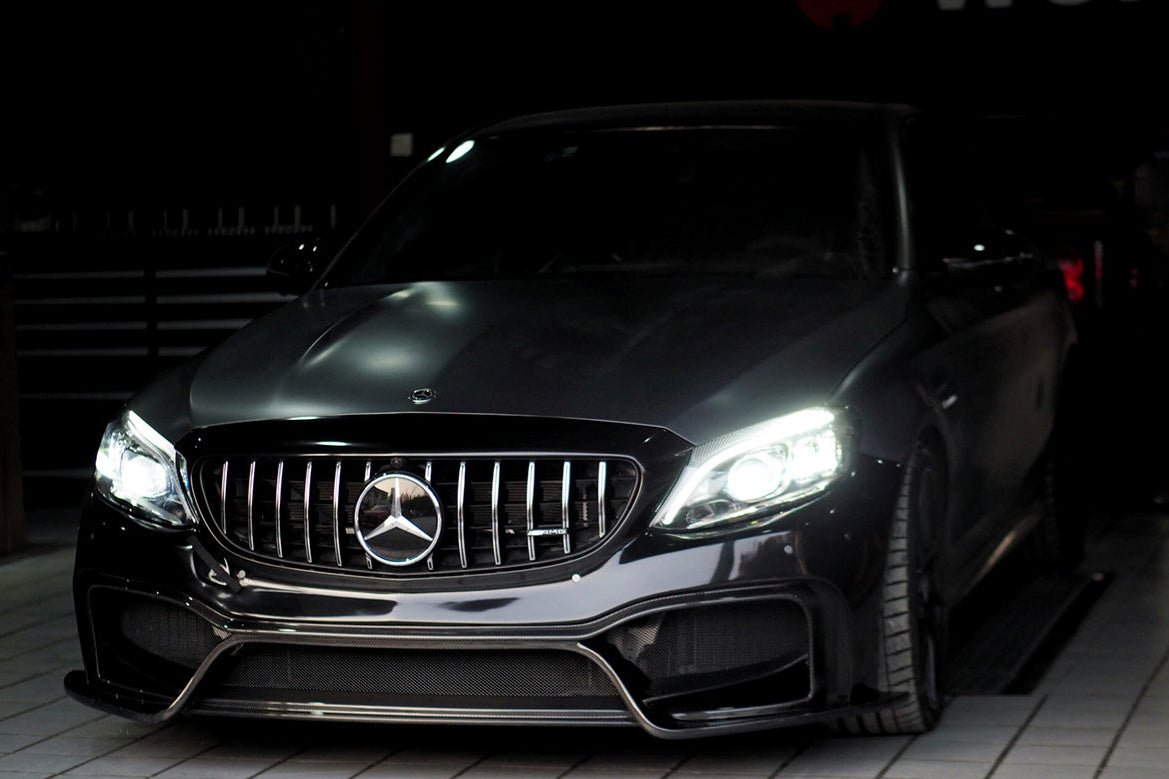 2015 - 2021 Mercedes Benz W205 C63/S AMG Sedan IMP Performance Partial Carbon Fiber front bumper