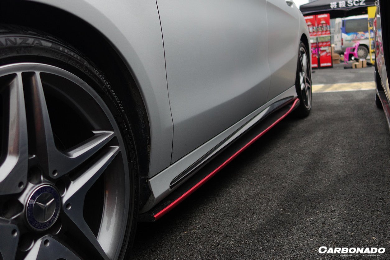 2013 - 2016 Mercedes Benz W117 CLA Sport / CLA45 AMG RZS Style Side Skirts Under Board