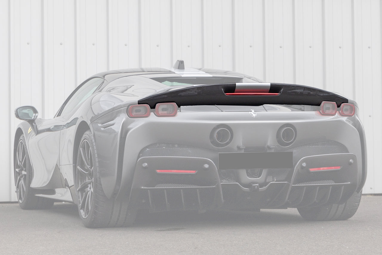 2020 - 2025 Ferrari SF90 Stradale Assetto Fiorano Style Autoclave Carbon Fiber Trunk Spoiler