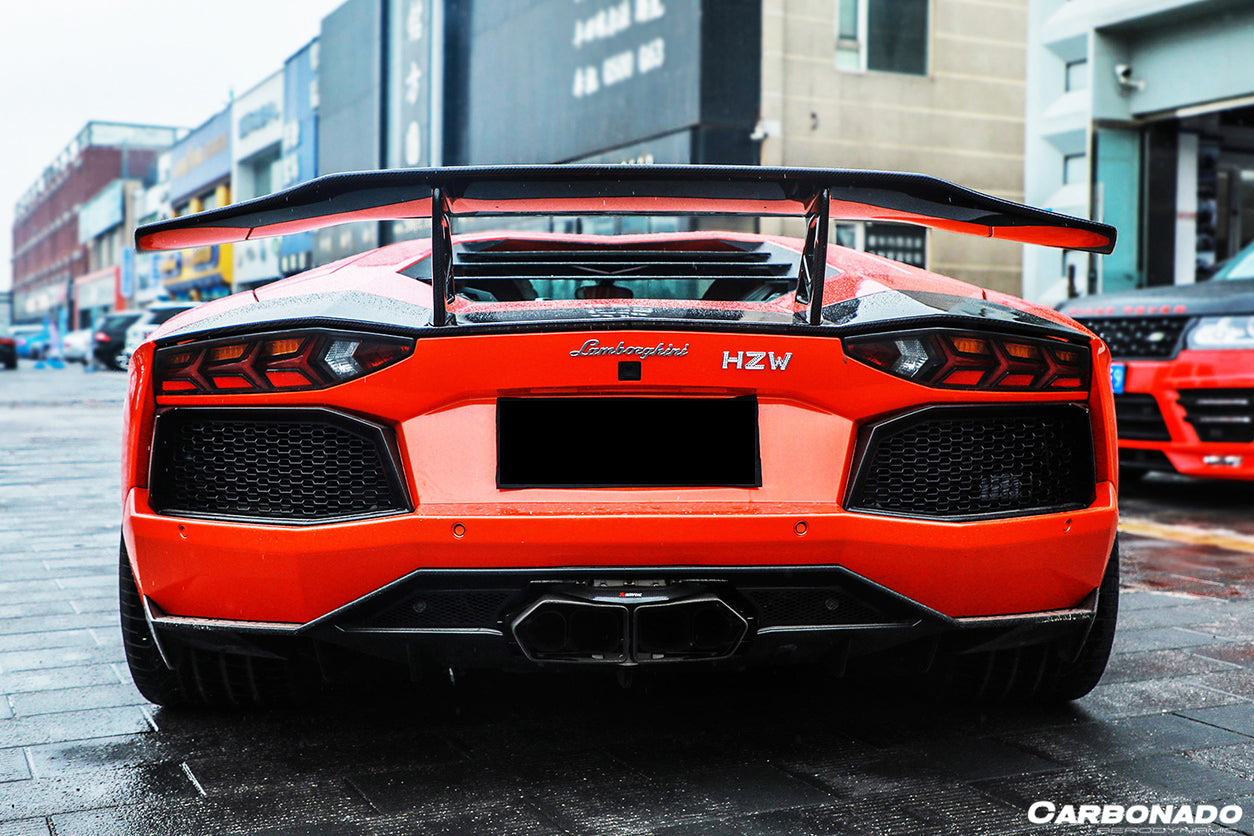 2011 - 2021 Lamborghini Aventador LP700 LP750 LP740 LP720 LP780 Coupe & Roadster DC Style Carbon Fiber Trunk Spoiler