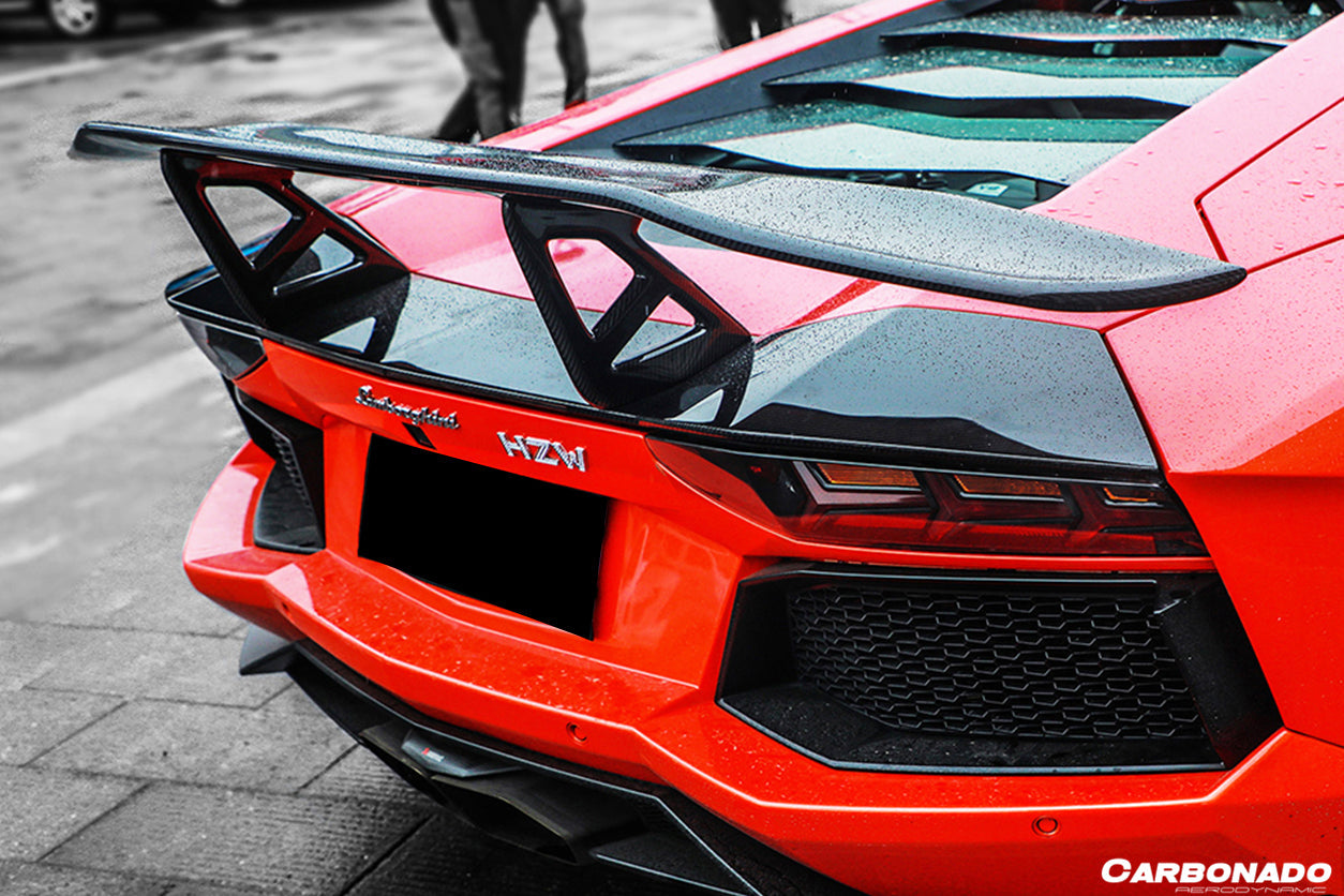 2011 - 2021 Lamborghini Aventador LP700 LP750 LP740 LP720 LP780 Coupe & Roadster DC Style Carbon Fiber Trunk Spoiler