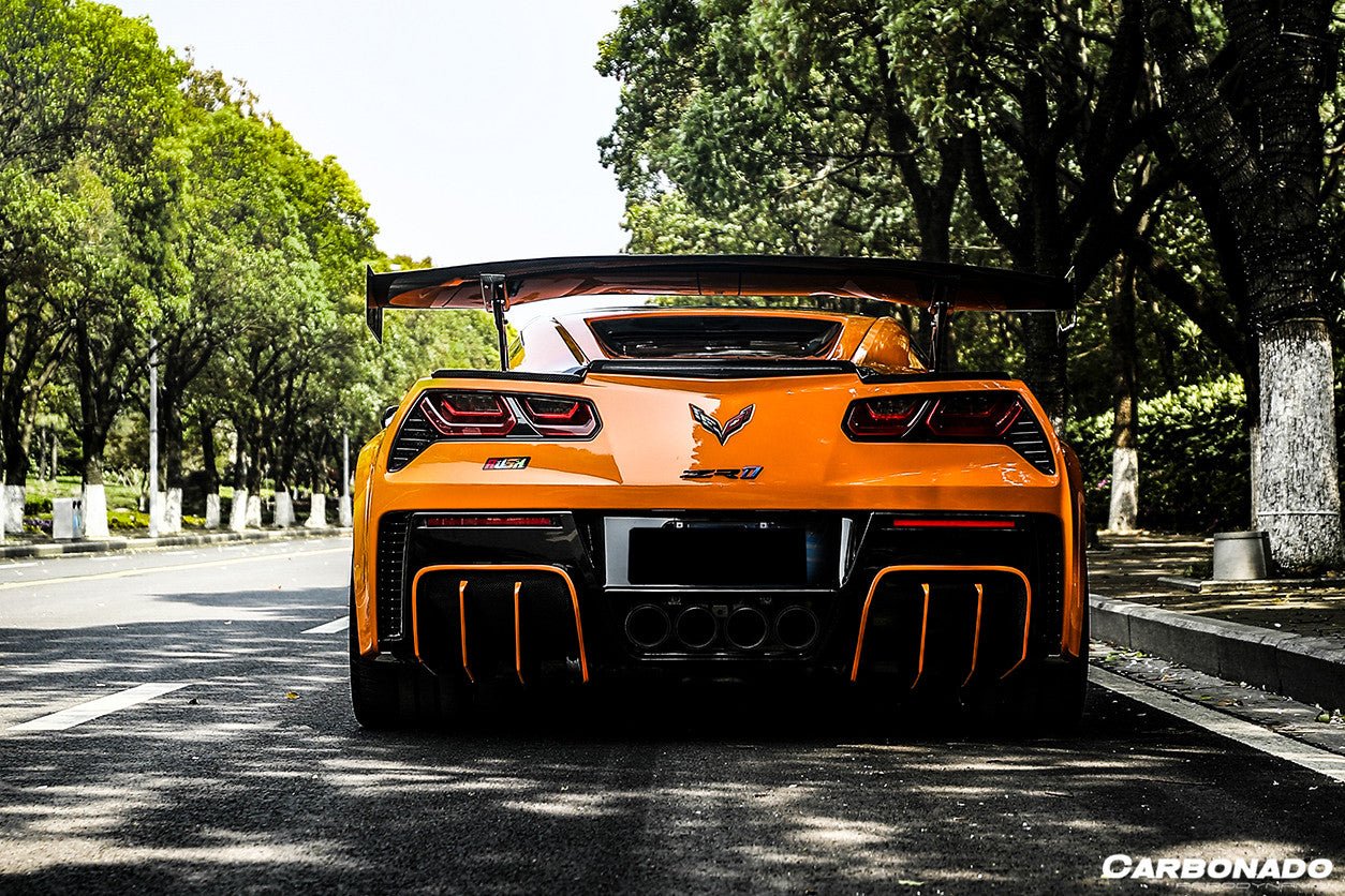 2013 - 2019 Corvette C7 Z51 Z06 Grandsport AR Style Carbon Fiber Trunk Spoiler