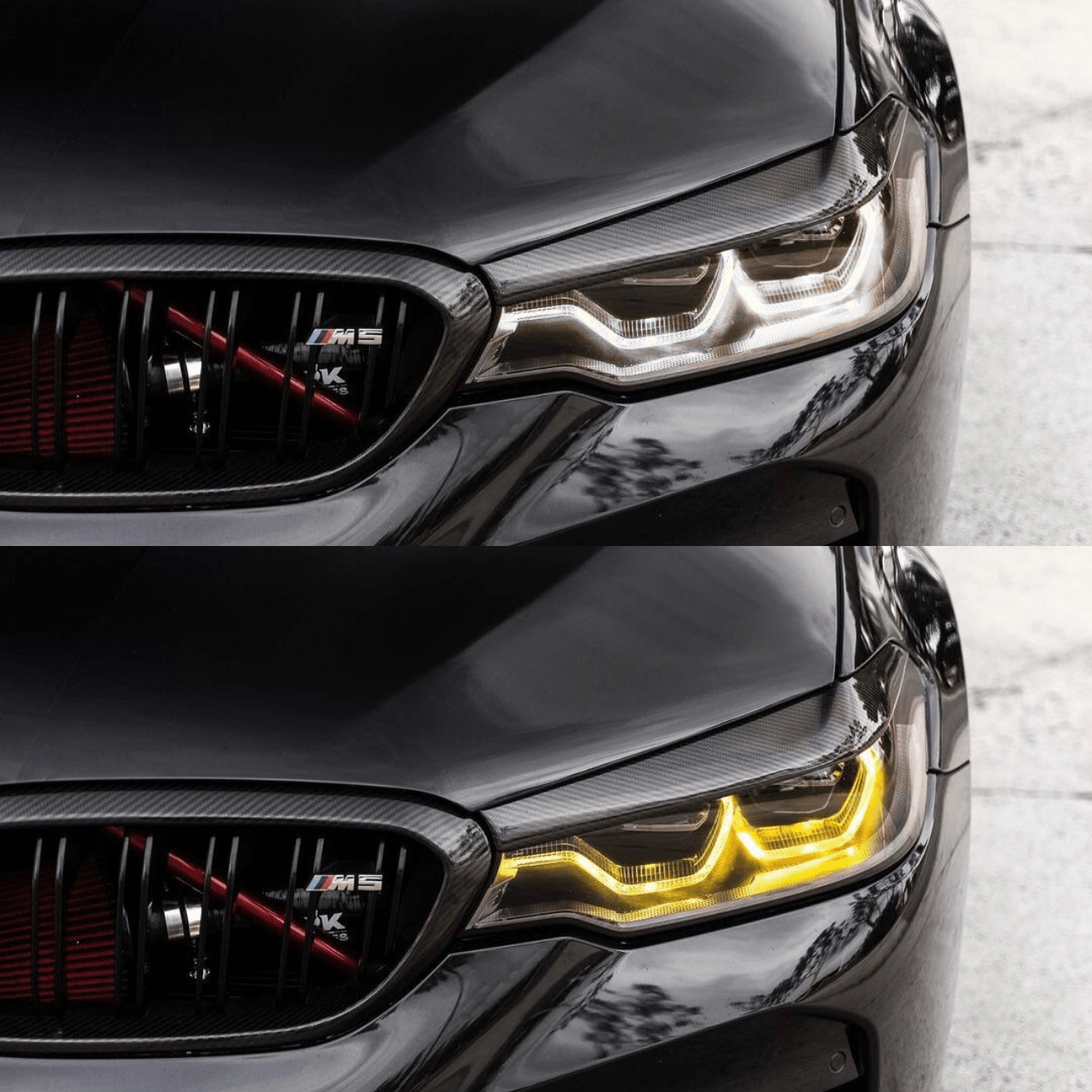 BMW F90 M5 G30 5 Series M5 CSL Dual Color Yellow/White Headlight DRL Module Upgrade (2017 - 2020)