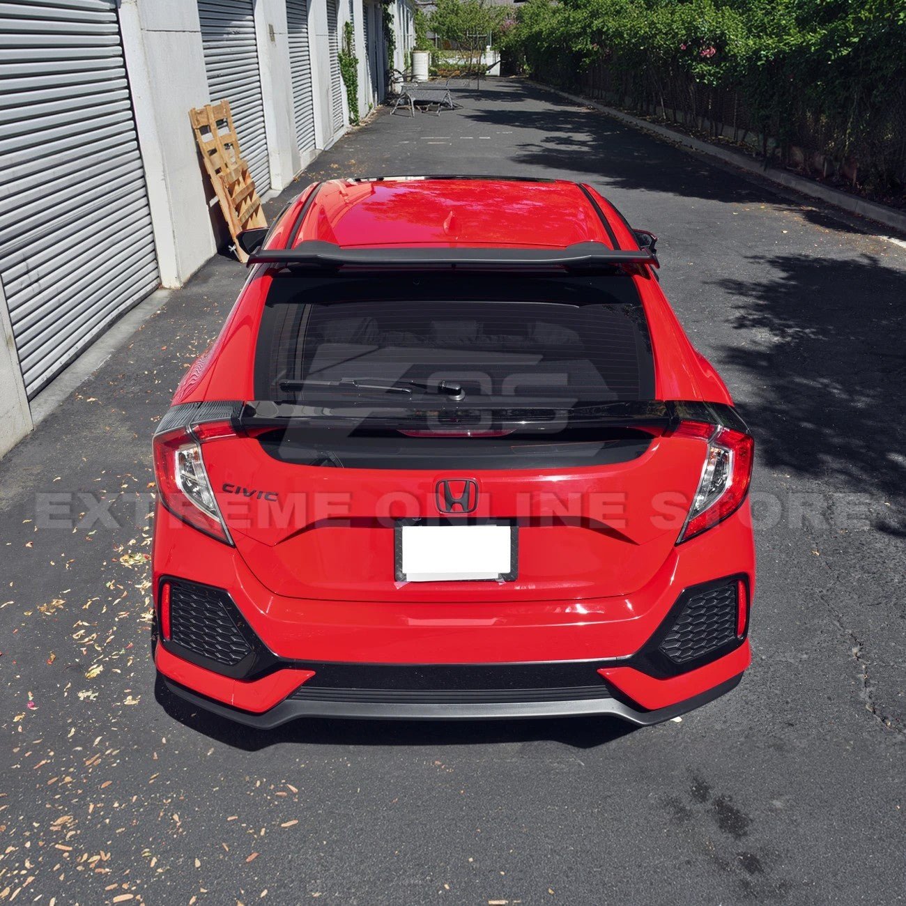 Honda Civic Hatchback FK7 Spoon Style Primer Black Rear Roof Spoiler 2016-2021