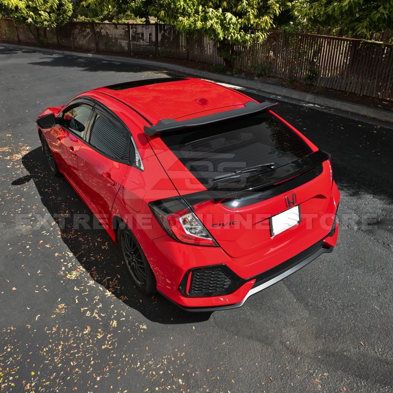 Honda Civic Hatchback FK7 Spoon Style Primer Black Rear Roof Spoiler 2016-2021