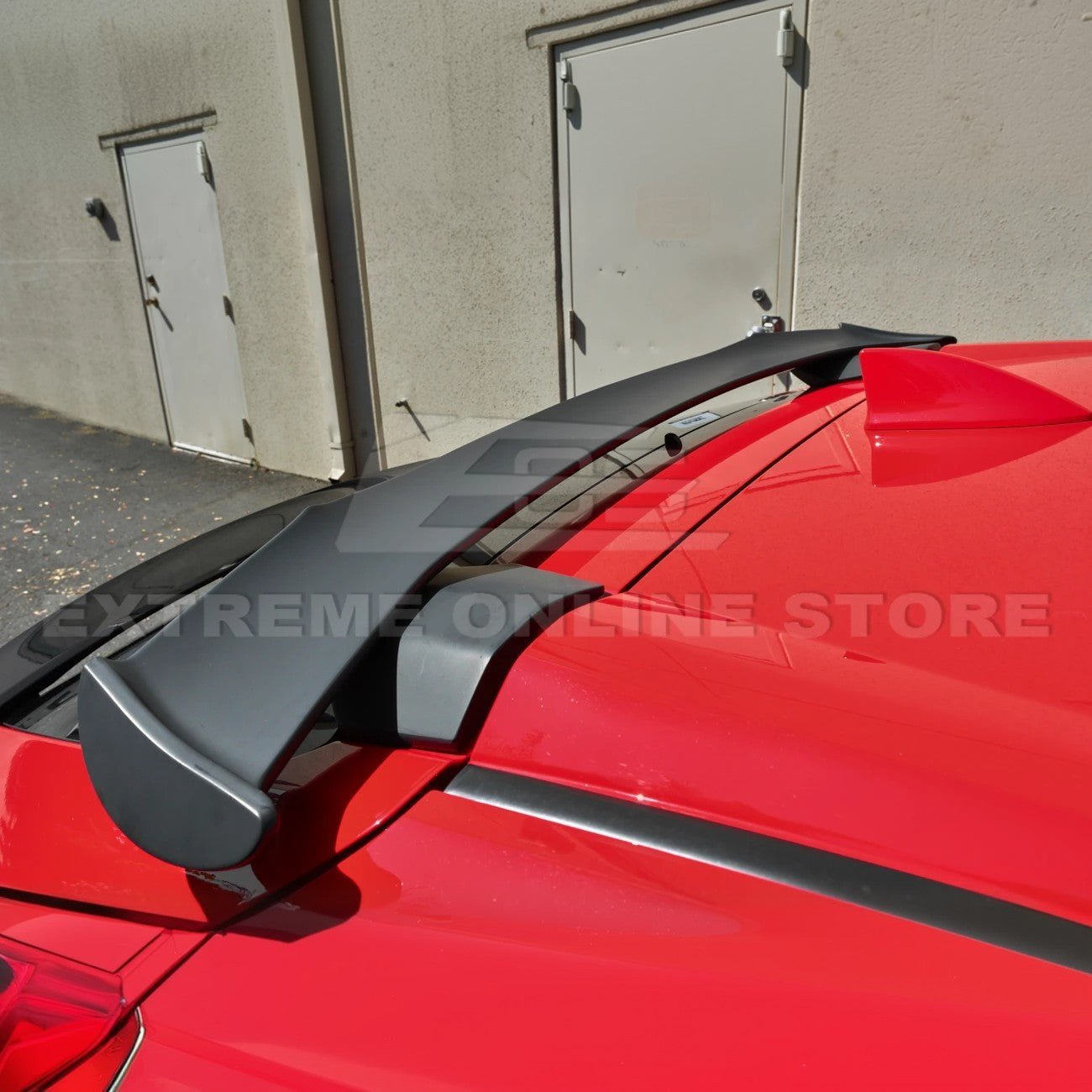 Honda Civic Hatchback FK7 Spoon Style Primer Black Rear Roof Spoiler 2016-2021
