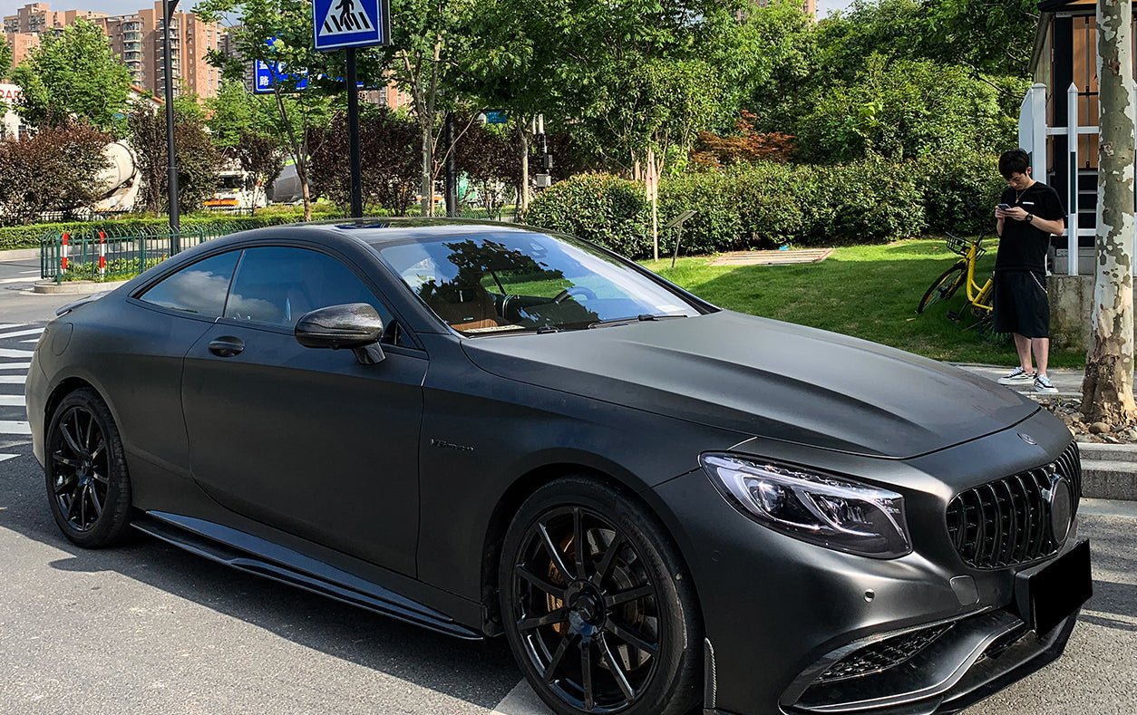 2014 - 2021 Mercedes Benz C217 S63/S65 AMG Coupe BKSS Style Carbon Fiber Side Skirts