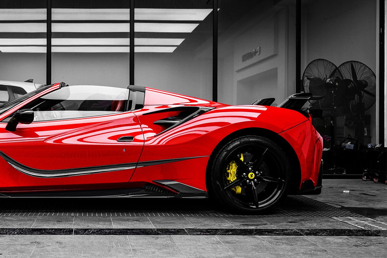 2015-2020 Ferrari 488 MSY Style Carbon Fiber Side Air Intake Fins