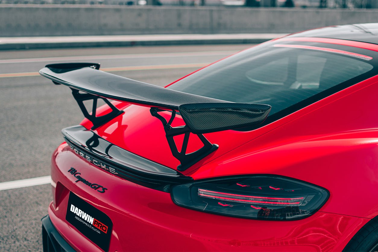 2016 - 2024 Porsche 718 Cayman & Boxster BKSS Style Carbon Fiber Trunk Spoiler