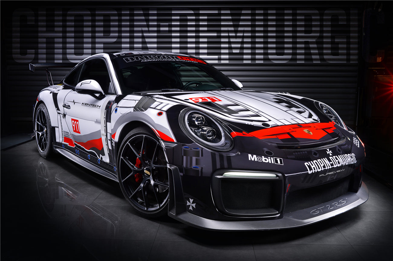 2016 - 2019 Porsche 911 991.2 Carrera &Targa 4 & 4S GT2RS Style Partial Carbon Fiber Front Bumper