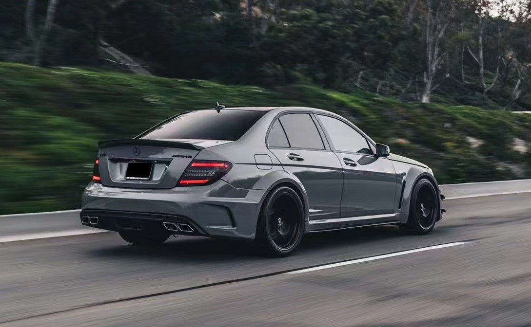 2012 - 2014 Mercedes Benz W204 C63 AMG Sedan BKSS Style Wide Full Body Kit
