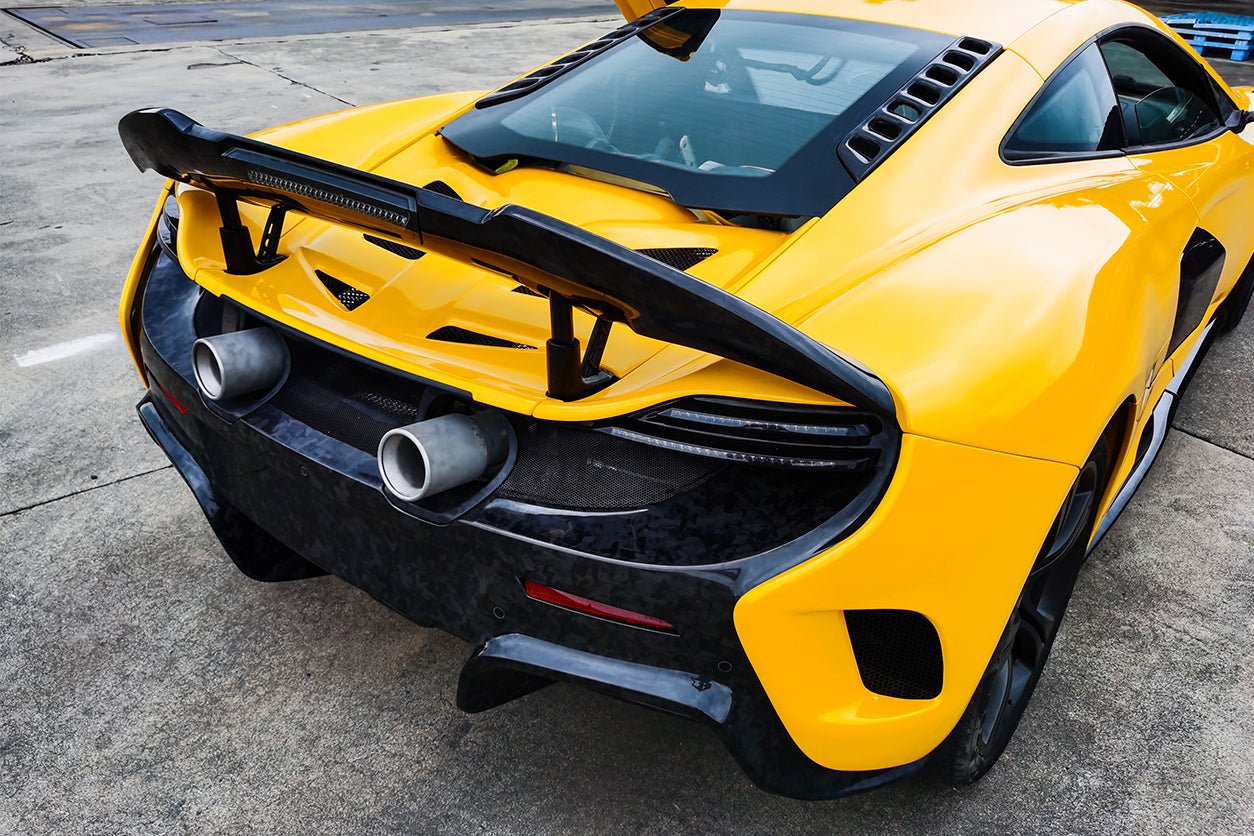 2011 - 2017 McLaren 650S 625C MP4 12C  675LT Style Dry Carbon Fiber Rear Body Kit