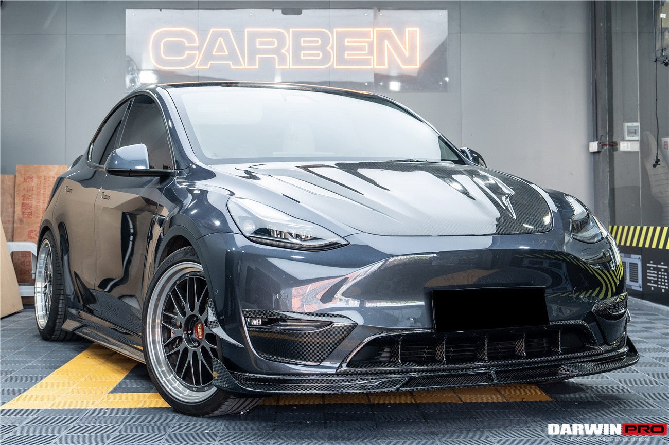 2020 - 2023 Tesla Model Y IMP Performance Carbon Fiber Front  Bumper Canards