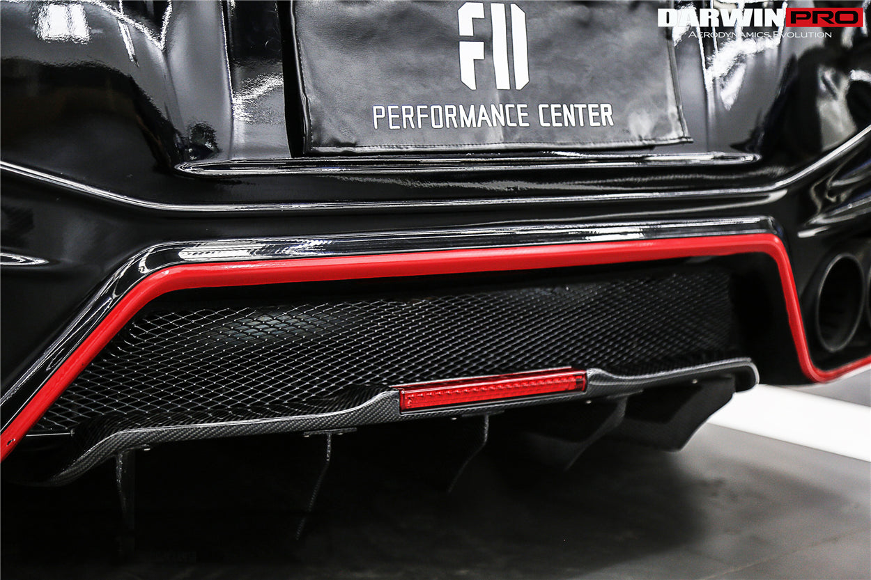 2012 - 2022 Nissan GTR R35 DBA & EBA BKSS Style Carbon Fiber Rear Diffuser Canards