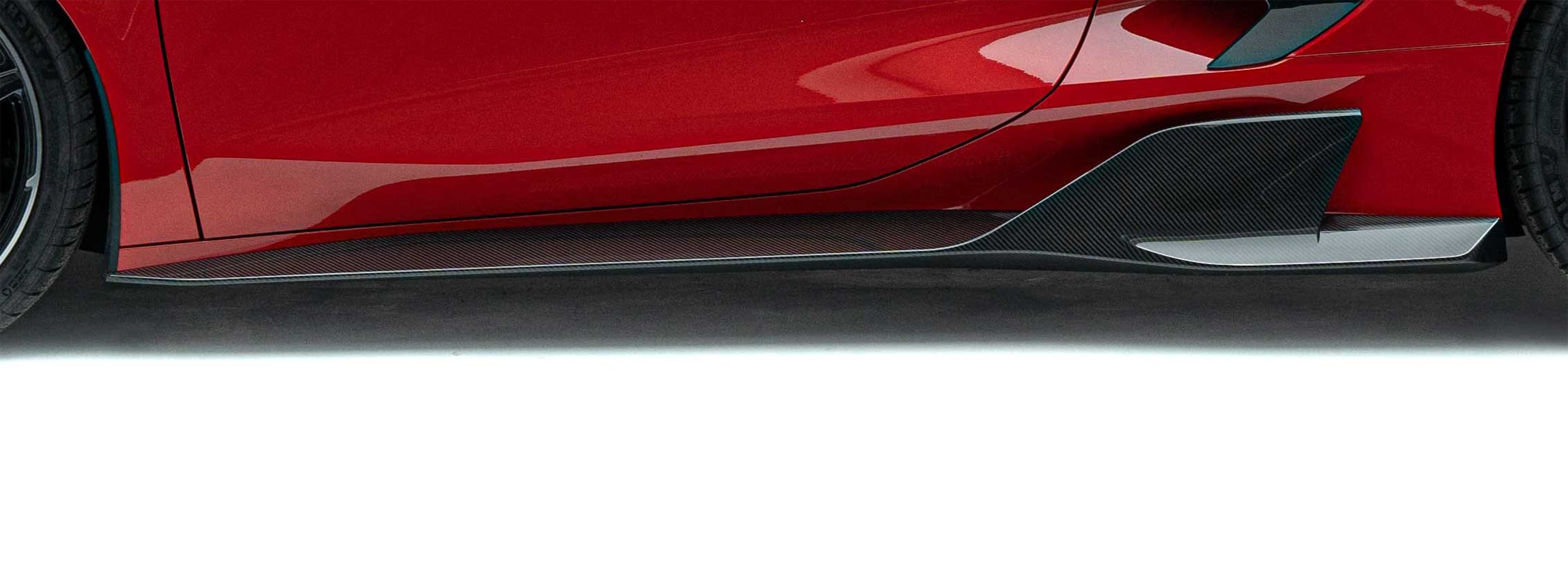 Adro Corvette C8 PrePreg Carbon Fiber Side Skirts