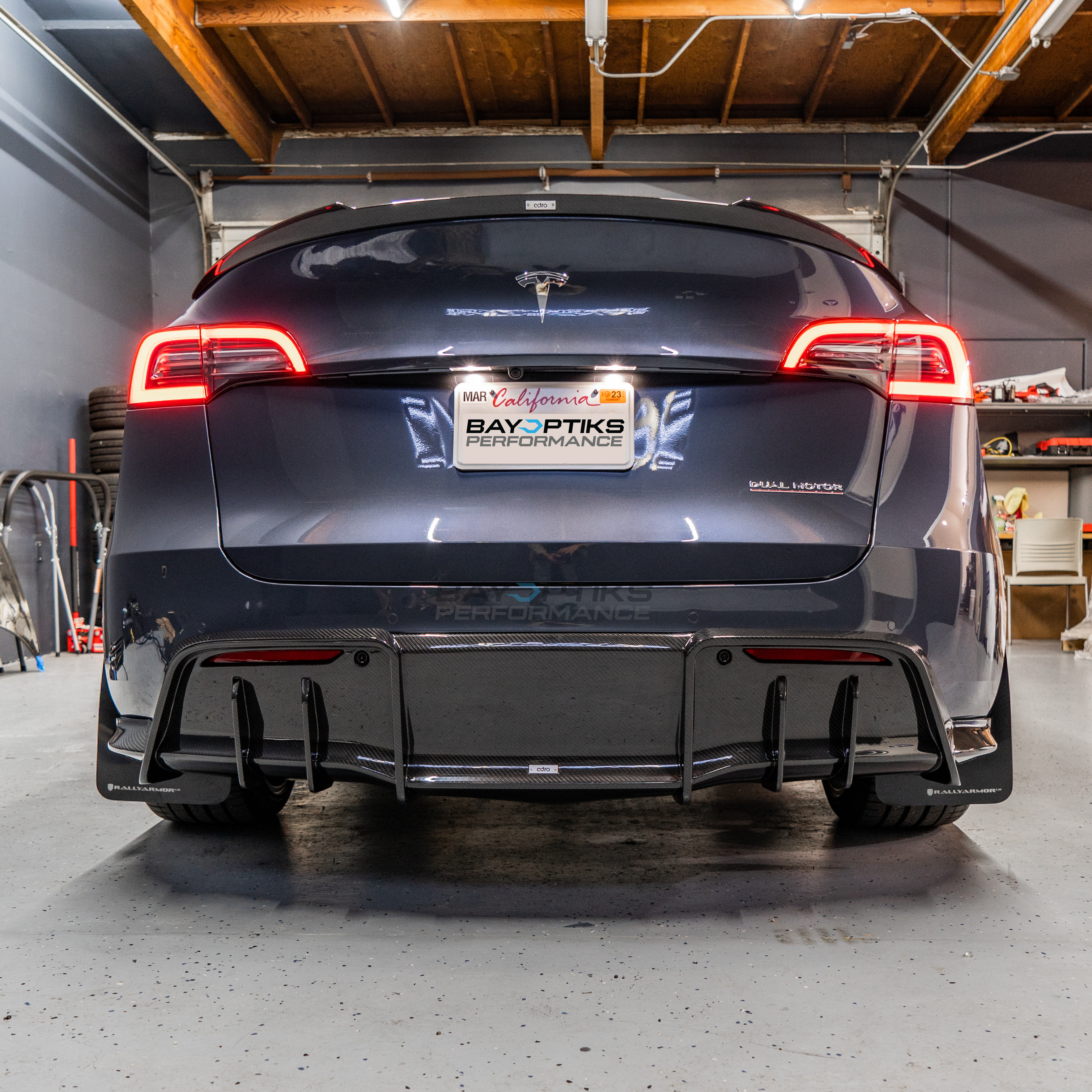 Adro Tesla Model Y Premium Prepeg Carbon Fiber Rear Diffuser