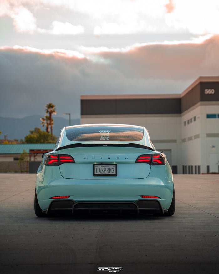 Adro Tesla Model 3 Carbon Fiber Rear Diffuser V2 – Bayoptiks