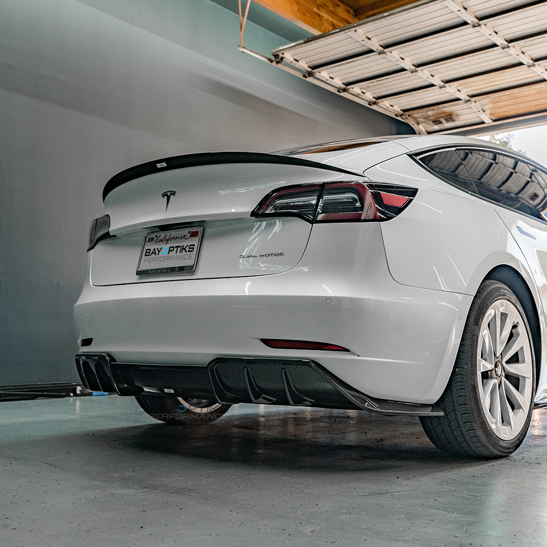 Adro Tesla Model 3 Premium Prepeg Carbon Fiber Rear Diffuser