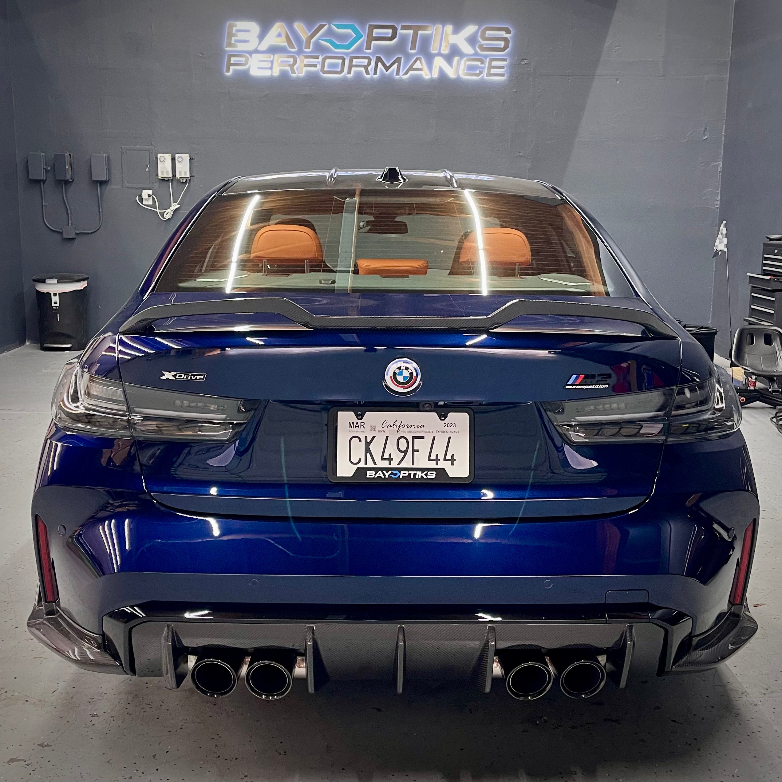 Carbon Fiber Style Rear Center Diffuser for BMW G80 M3 & G82 M4 – Bayoptiks