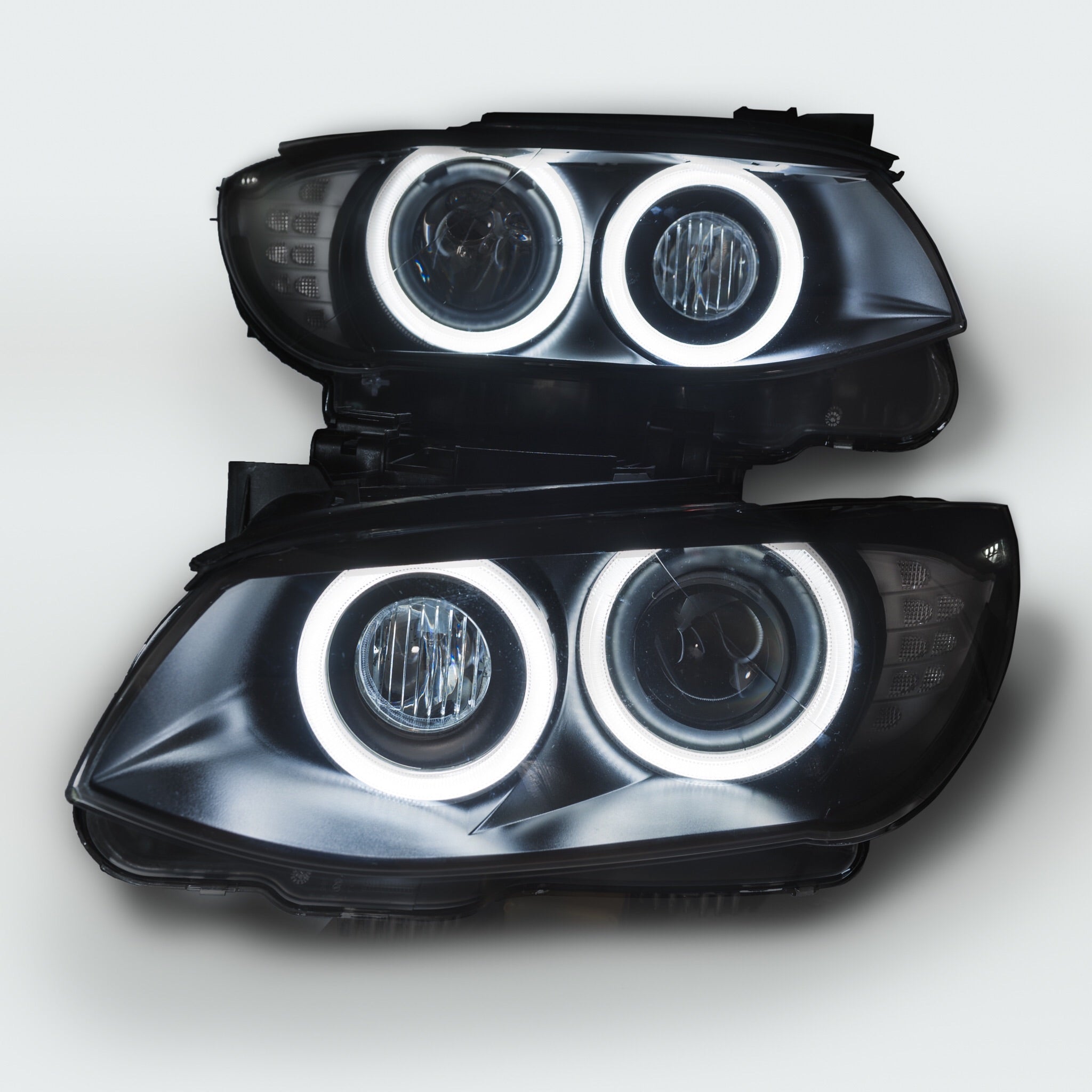 PRE-BUILT LCI E92 E93 3 Series Coupe & Convertible Round Ring Headlights (2011 - 2013 Only)