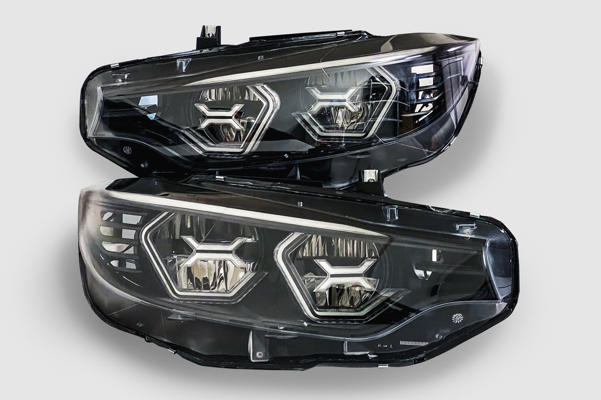 PRE-BUILT F8X F80 M3 F82 F83 M4 F32 F36 Vision Concept Headlights With Red Concept X (2014 - 2017 LED Headlights Only)