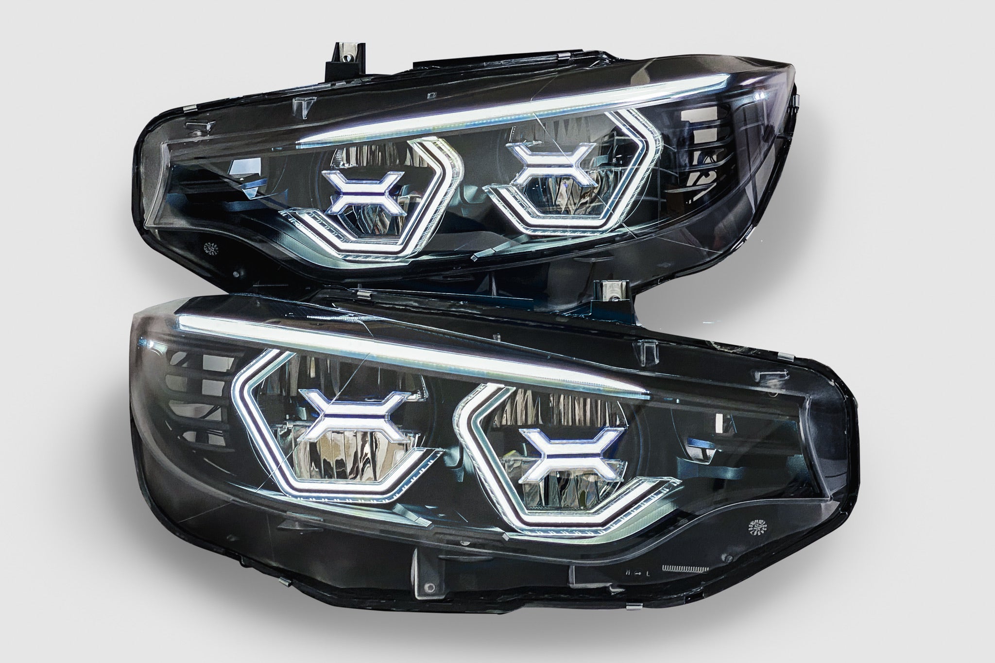 PRE-BUILT F8X F80 M3 F82 F83 M4 F32 F36 Vision Concept Headlights With Red Concept X (2014 - 2017 LED Headlights Only)