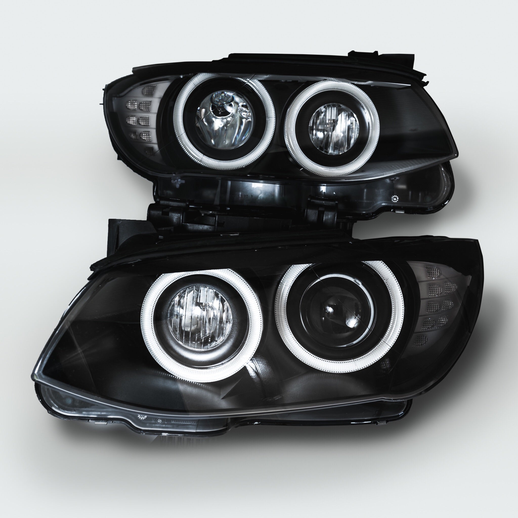 PRE-BUILT LCI E92 E93 3 Series Coupe & Convertible Round Ring Headlights (2011 - 2013)